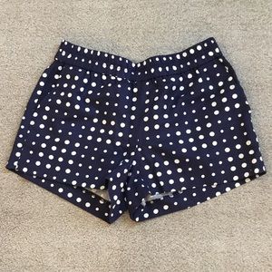 J Crew Navy Polka Dot Shorts Size 4
